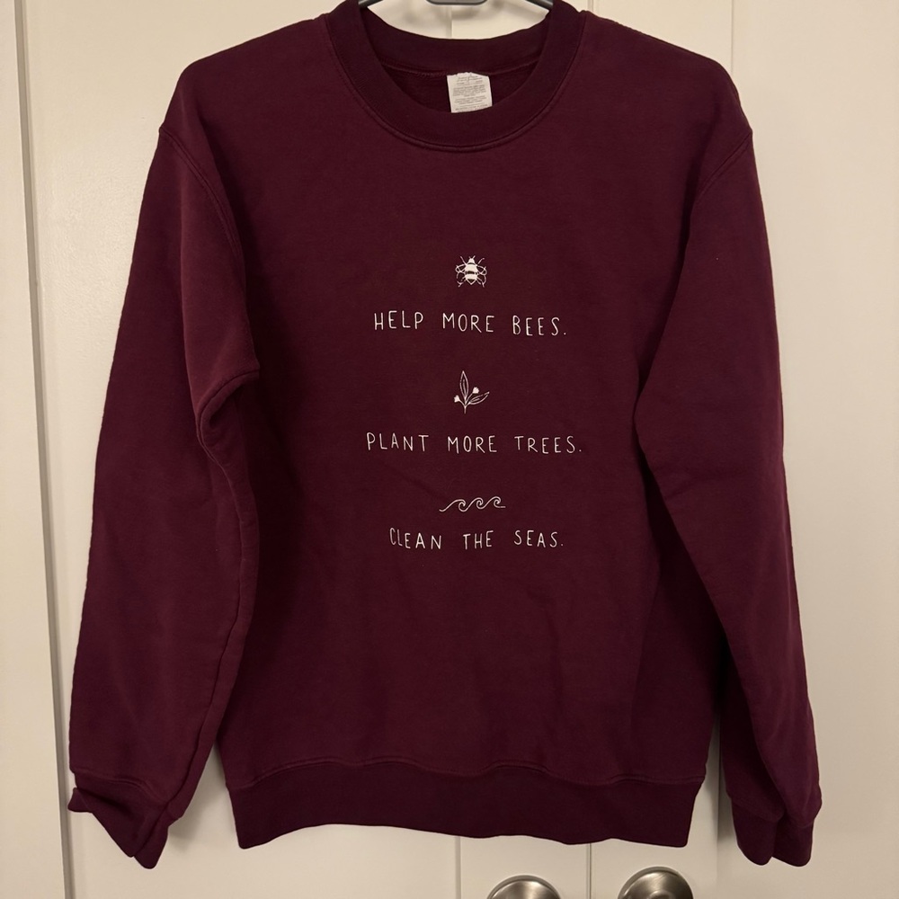 Bees, Trees, Seas Nature Boho Graphic Sweatshirt! Women’s Small